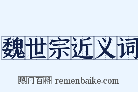 魏世宗近义词是什么意思的图片